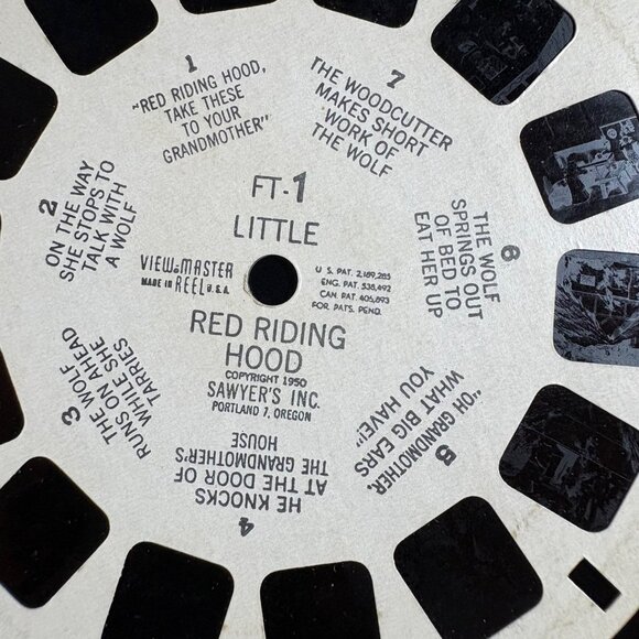Vintage View-Master Reel Little Red Riding Hood FT-1 With Sleeve & Instructions - Picture 2 of 3